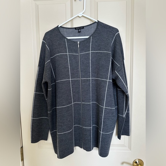 Beautifully made EILEEN FISHER merino sweater jacket - Picture 1 of 5